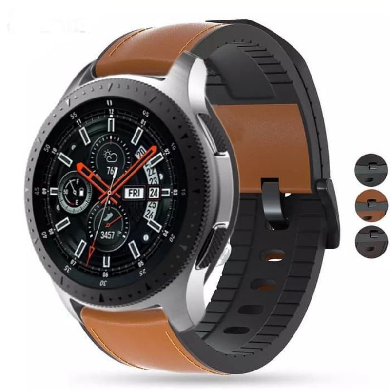 STRAP TALI JAM TANGAN - KULIT STYLE LEATHER RUBBER - FOR SAMSUNG GALAXY 4 40 42 44 46 SMARTWATCH