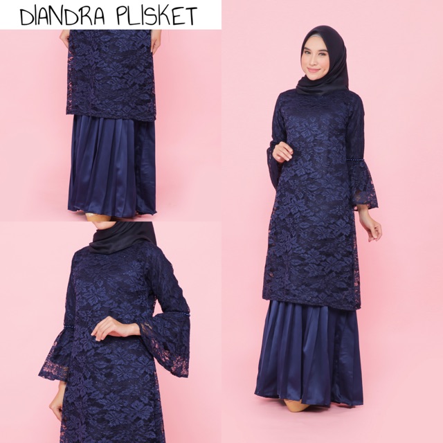 GAUN DIANDRA PLISKET / GAUN KONDANGAN / GAMIS KONDANGAN