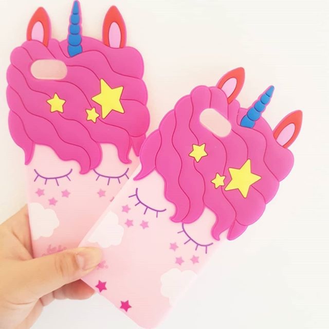 Case Tpu unicorn pink - oppo  f7 iphone7 8 vivo note5a note5plus