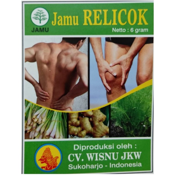 

Jamu Relicok Cap Wisnu JKW / Jamu Pegalinu dan Encok