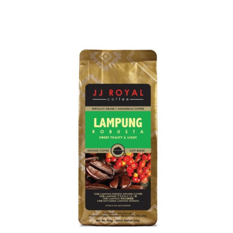 

JJ Royal Coffee Lampung Robusta Ground Bag 200 gr