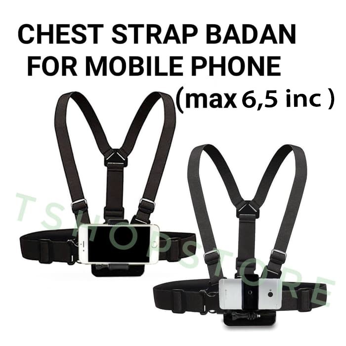 Body Chest Strap + Holder for Smartphone Mobile Phone Motovlog Samsung Iphone Xiaomi Redmi Oppo Vivo