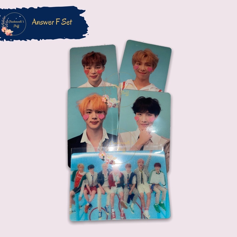 Photocard Answer F Jin, Jimin, Jhope, Namjoon, SPC answer (Official photocard BTS)