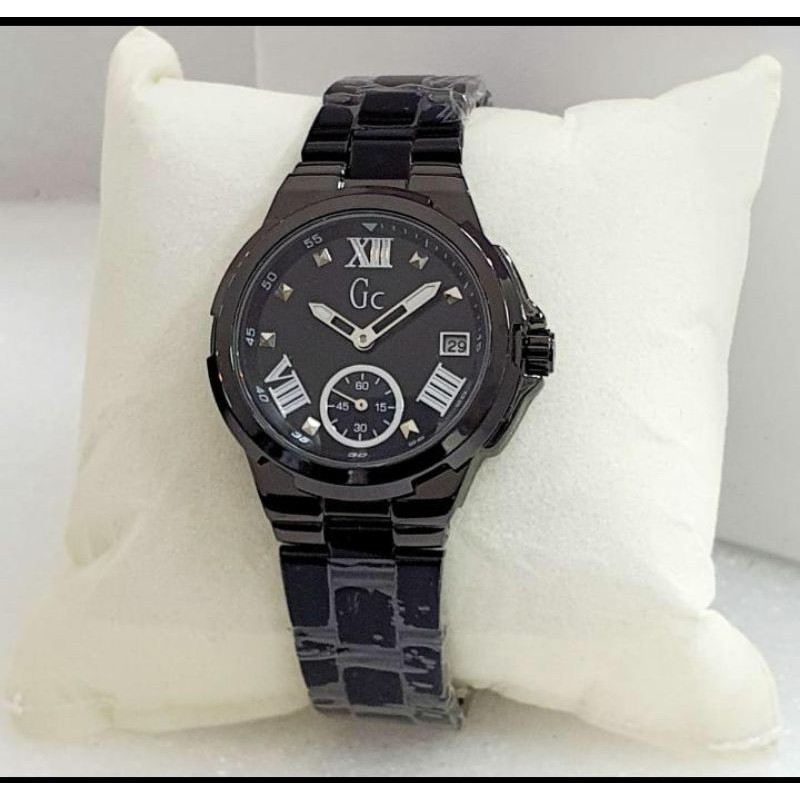 Terima Cod)Jam Tangan Wanita Gc Romawi Tanggal Aktif Crono of Fashion Strap Rantai (Dikirim Dari Jakarta)