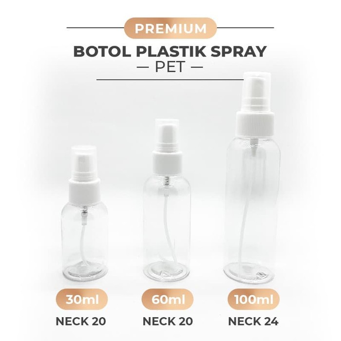 Botol Spray PET Tebal Parfum Travel 30ml/60ml/100ml