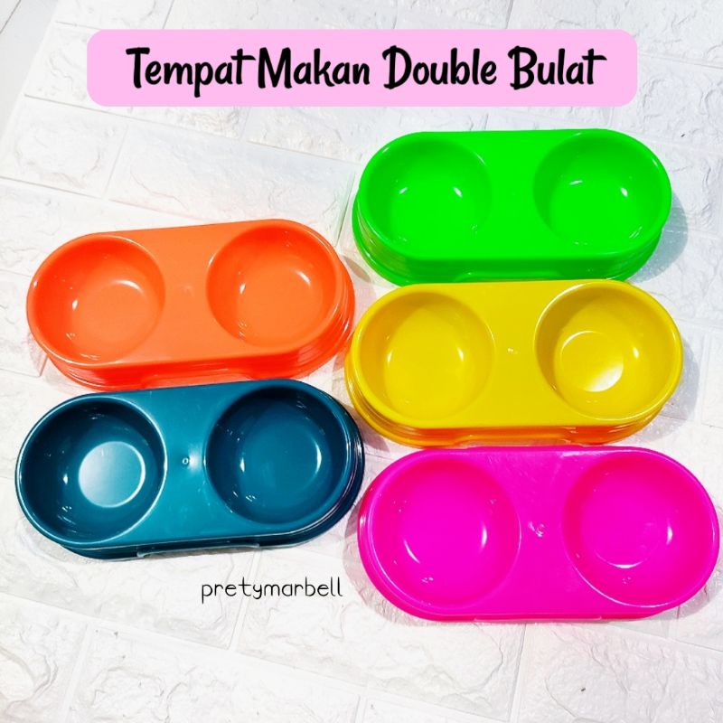 Bowl Plate Mangkok Tempat Makan Kucing Double Bulat