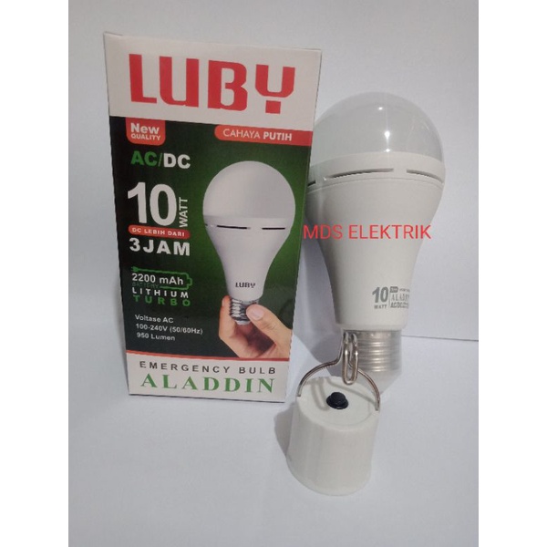 LAMPU LED LUBY ALADDIN 10 WATT EMERGENCY / LAMPU LED AC DC