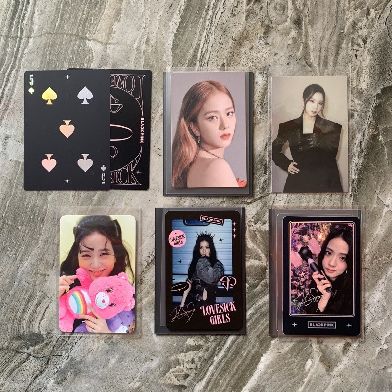 Blackpink Jisoo photocard season's 2021 POB, playing card, benefit ktown4u, lightstick 2, samsung