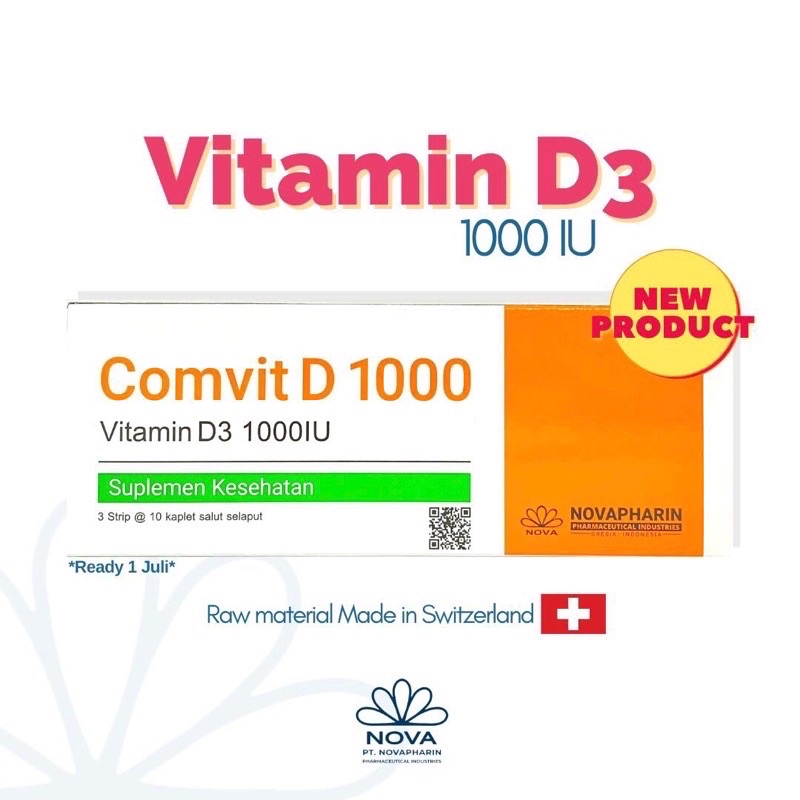 COMVIT VITAMIN D 1000 IU 100% ORIGINAL