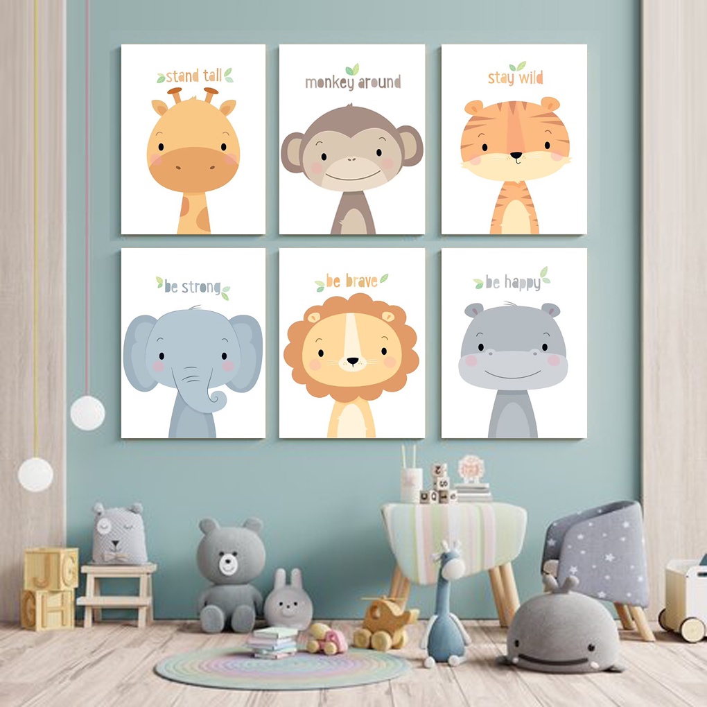 Hiasan Dinding Kamar Bayi (A4) Pajangan Anak Dekorasi Bayi Wall Decor Tema Pajangan Bayi - A&amp;M