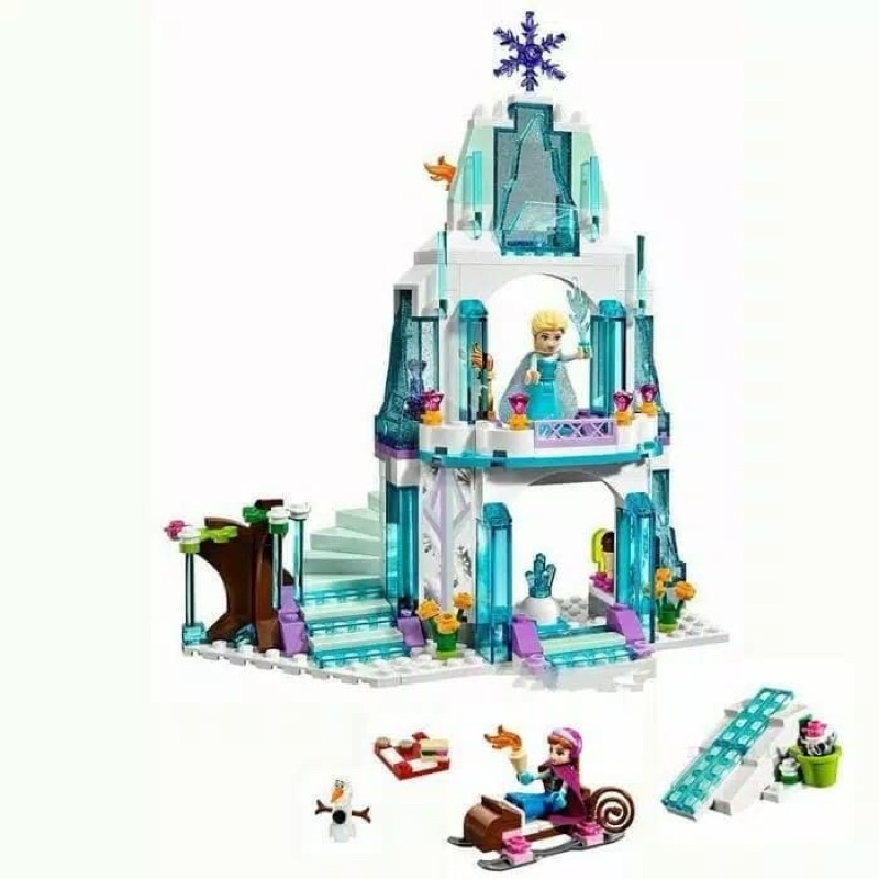 Mainan Building Blocks Set Frozen Ice And Snow Princess Castle Frozen Elsa Dan Anna Palace Building Blocks