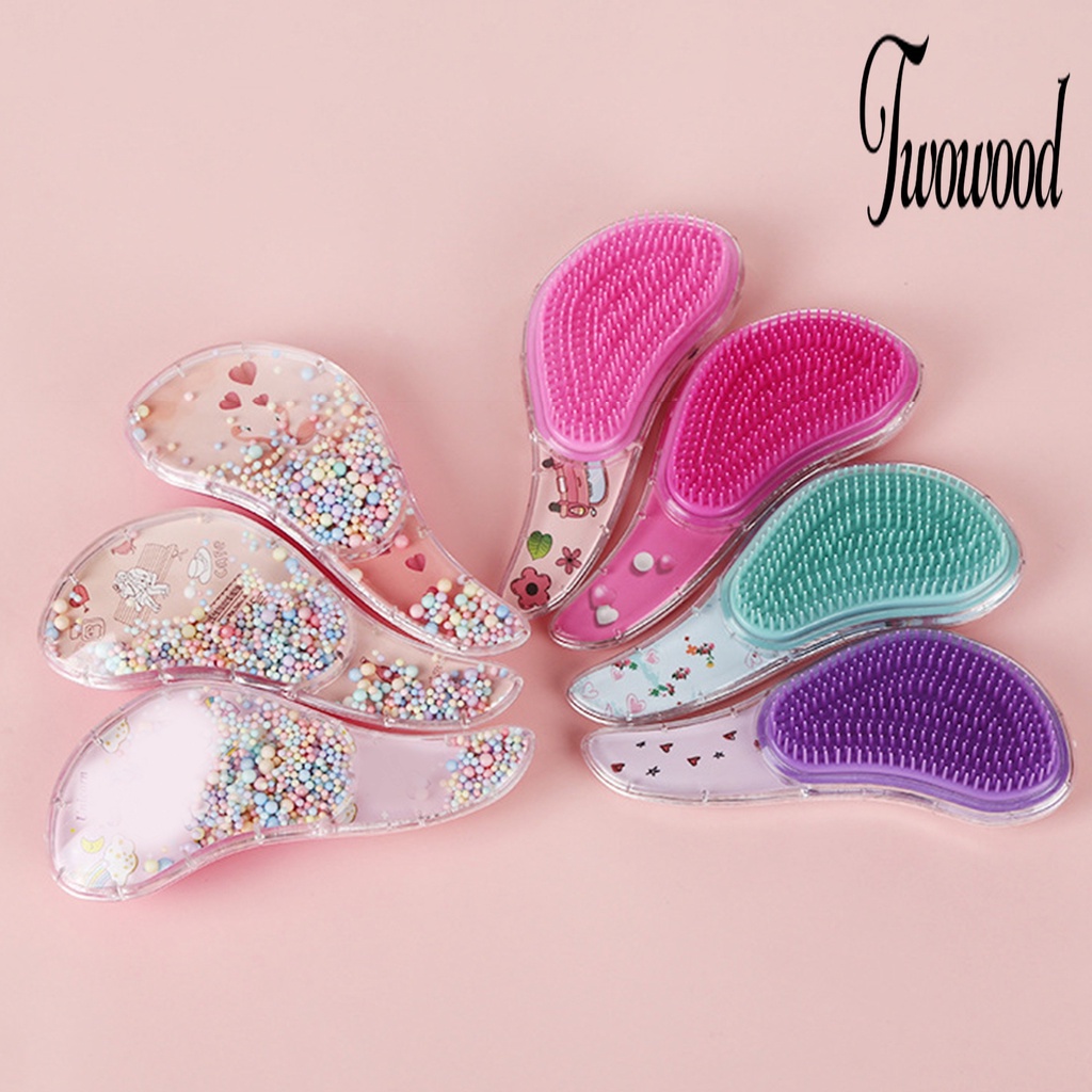 Sisir Air Cushion Transparan Warna-Warni Desain Kartun Ergonomis Untuk Anak