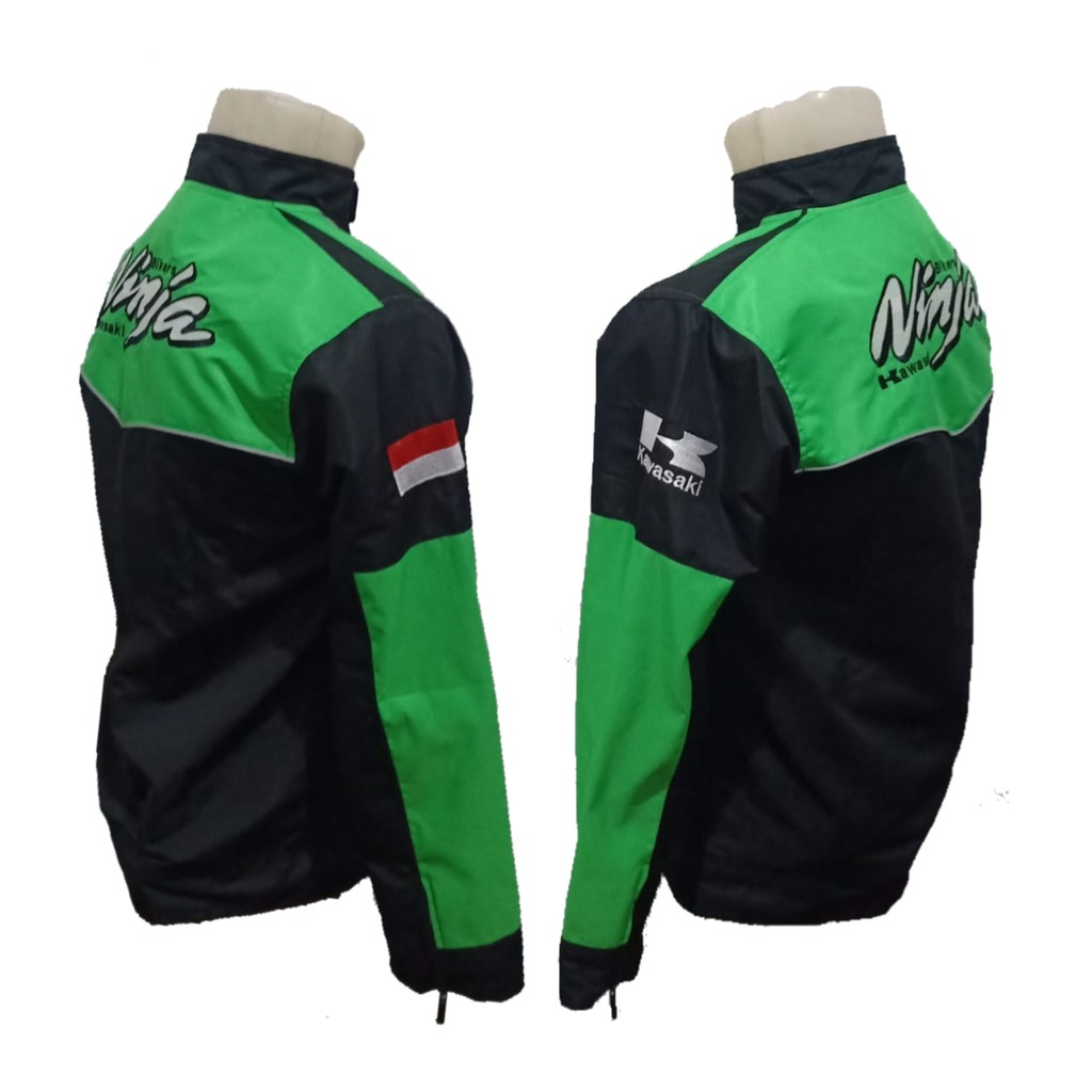Jaket Touring Kawasaki Ninja Bahan Taslan COD BONUS STICKER Jaket Ninja Kaos Kawasaki Ninja