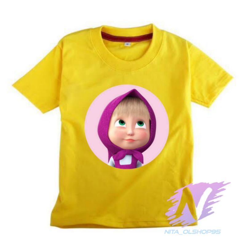 kaos marsa and the bear baju kaos anak karakter masha