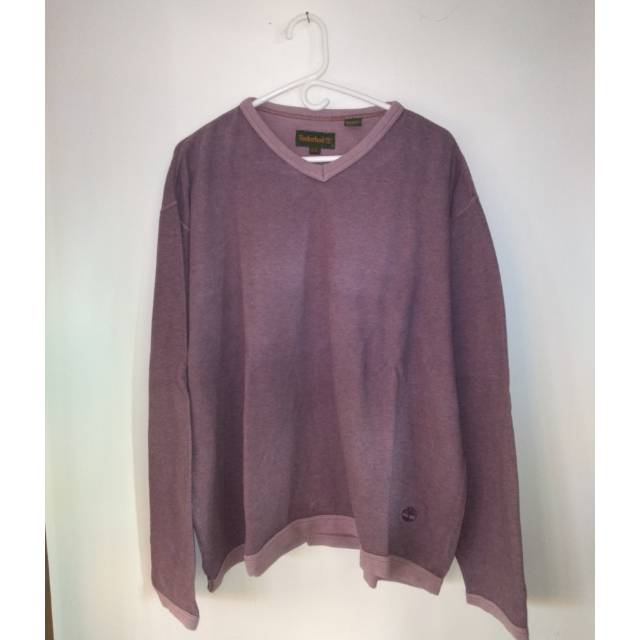 Baju atasan pria sweater thirt warna merah maroon bahan katun material cotton timberland | bali