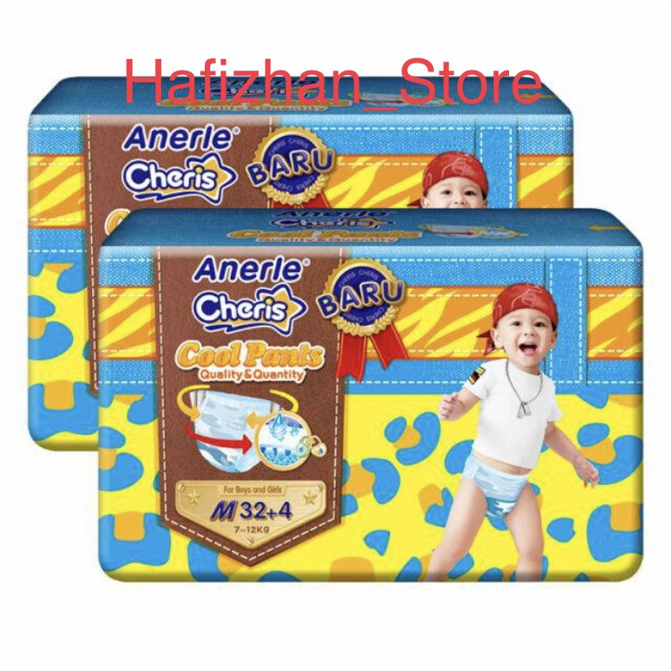 ANERLE  CHERIS COOL PANTS S36+4 M32+4 L28+4 XL24+4 XXL22+4 POPOK BAYI POPOK BALITA
