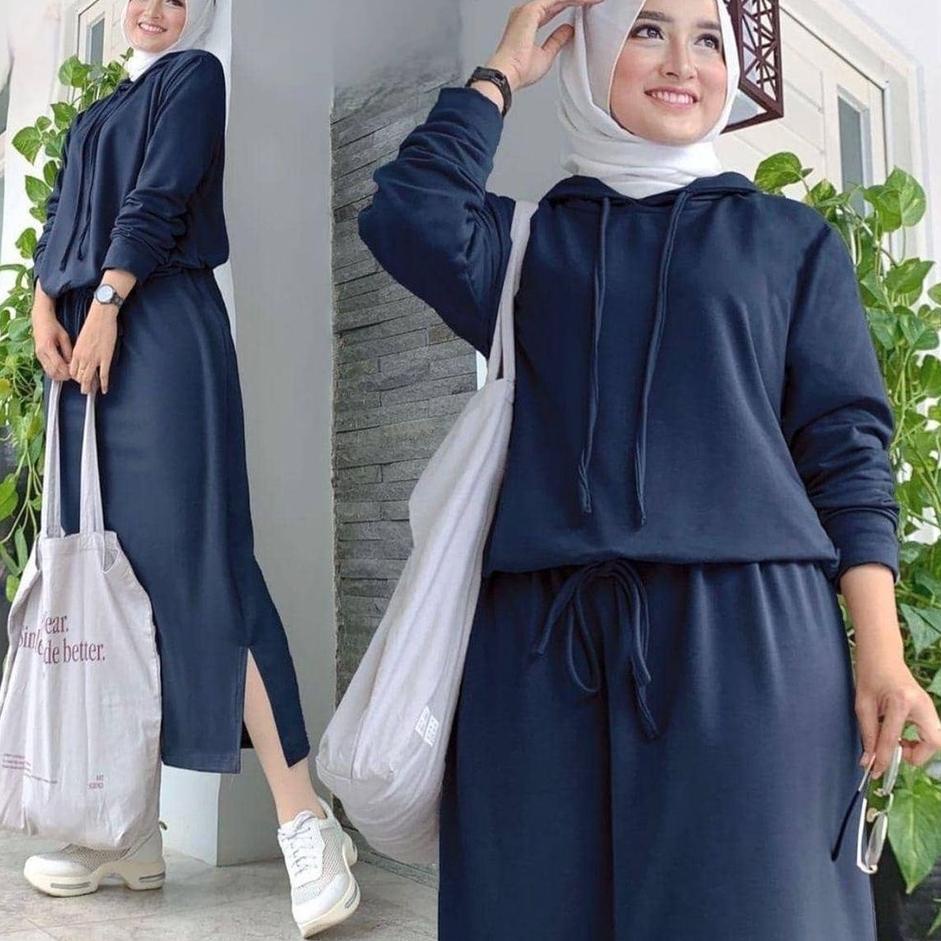 alexa set rok / one set rok wanita / setelan atasan bawahan rok / setelan atasan bawahan rok muslim 
