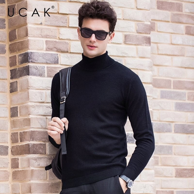 sweater turtleneck  pria max-sweater rajut kerah tinggi pria