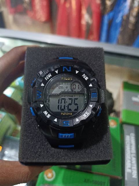 Jam tangan outdoor pilot water resist digital