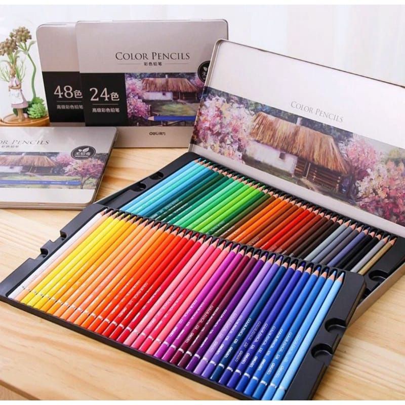 

MN - Pensil larut dalam air pensil color pensil warna hybrid pensil warna minyak 24 warna / 36 warna / 48 / warna / 72 warna