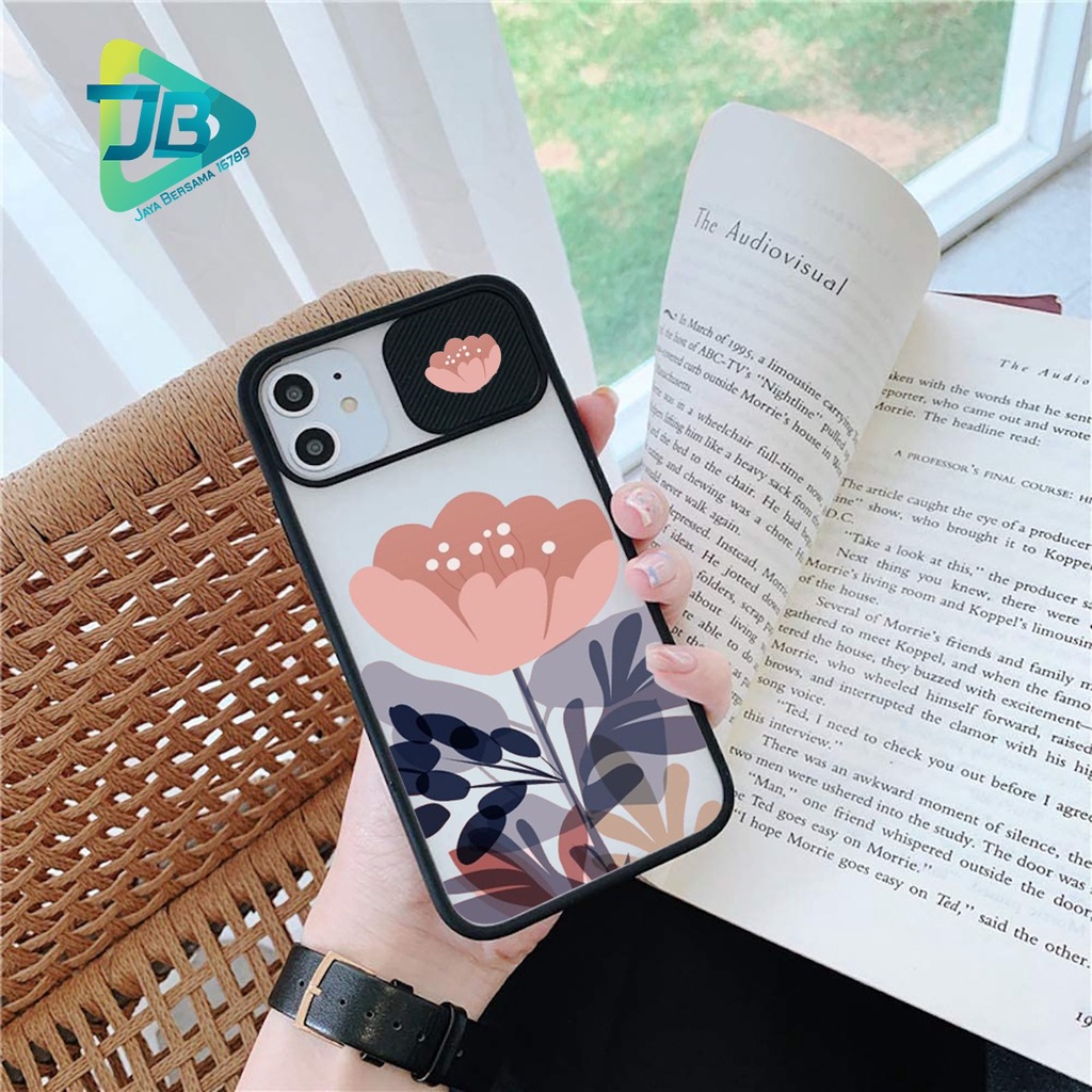 SOFTCASE SLIDE KAMERA FLORAL OPPO VIVO SAMSUNG XIAOMI REALME IPHONE ALL TYPE JB4969