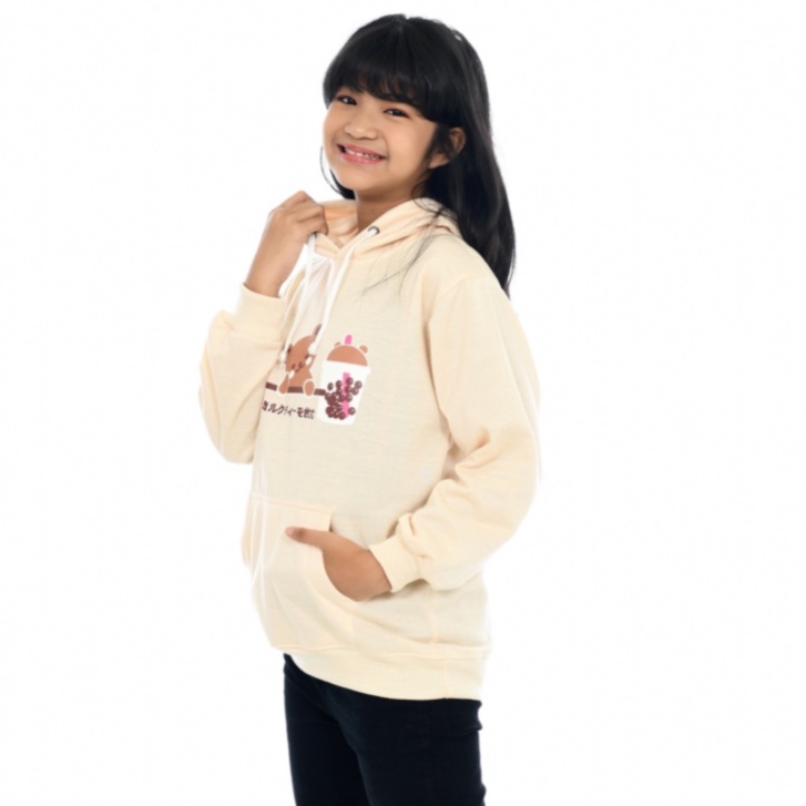 Sweater Anak Perempuan Boba Switer Hoodie Anak Usia 6 Tahun Sampai 13 Tahun