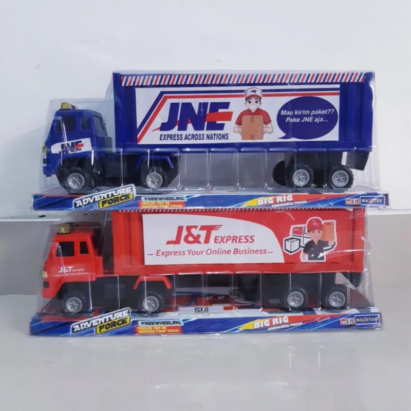 Mainan Truk Kontainer JNE J&amp;T - Miniatur Mobil Box Ekspedisi Anak Laki