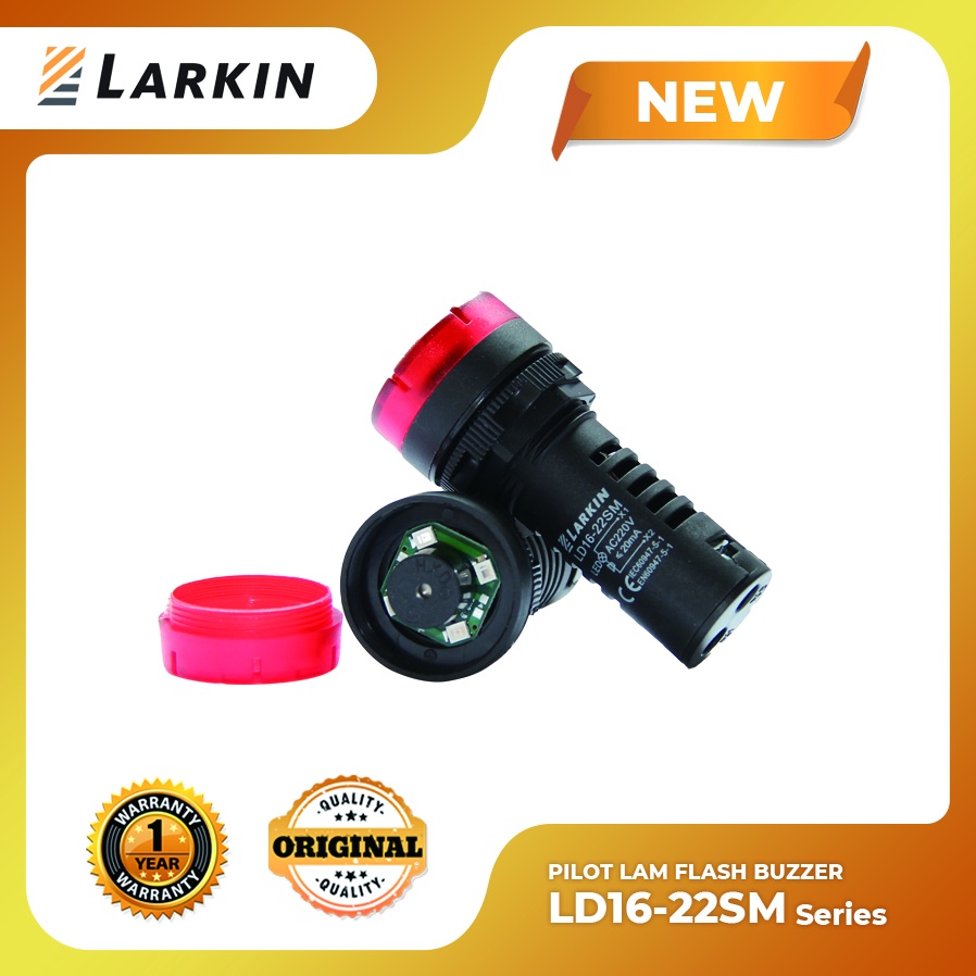 LED Pilot Lamp Flash Buzzer 220V Larkin LD16-22SM