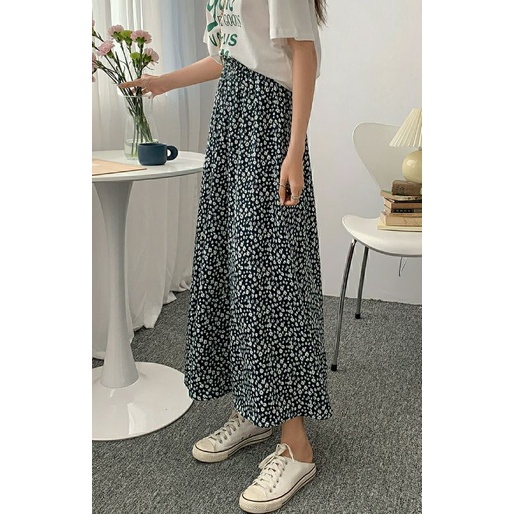 Rok plisket motif/rok wanita fashion korean style