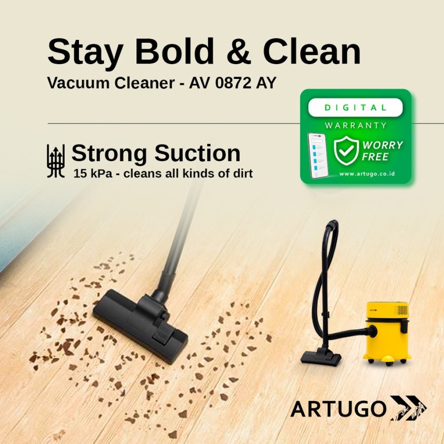 Wet And Dry Vacuum Cleaner Artugo AV 0872 AY / Artugo AV0872AY