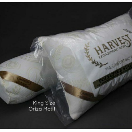 [2in1 MEDIUM] PAKET 1 BANTAL 1 GULING HARVESTWAY EXCLUSIVE ORIGINAL 100% PUTIH/ HITAM GOLDEN BLACK MEDIUM/ STANDART BY CV HARVEST BERKAH MADANI