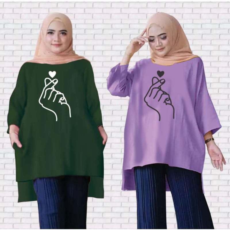 TUNIK WANITA / TUNIK WANITA JUMBO /TUNIK WANITA TERBARU 2022 KEKINIAN MOTIF SARANGHAE JUMBO