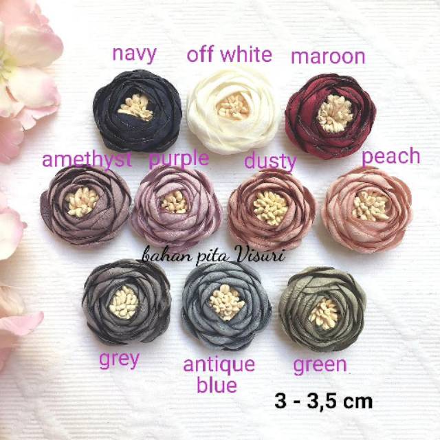 Bunga Korea Rose Bakar 3 cm