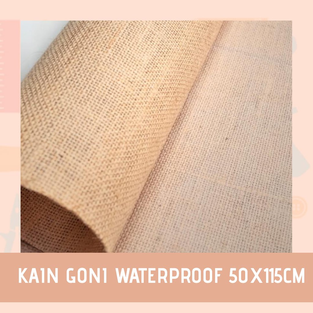 

BAHAN GONI WATERPROOF 50 CM x 115 CM - KAIN GONI KAKU BAHAN TAS PREMIUM - DIY - CRAFT - VINTAGE