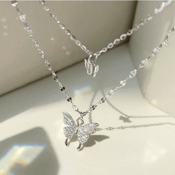 ✿AYN✿ Kalung Kupu Perak Kalung K08 Wanita Liontin Aksesoris Fashion kekinian