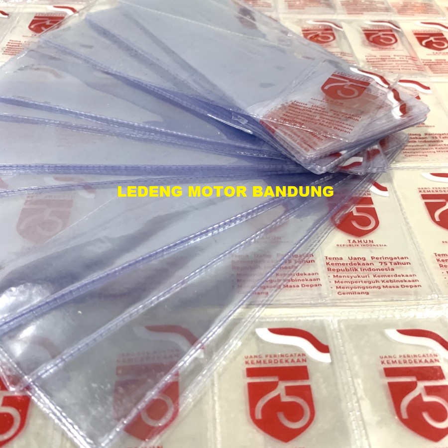 Cover Plastik Uang 75 Tahun Kemerdekaan RI Pelindung Mika Asli Bank Indonesia