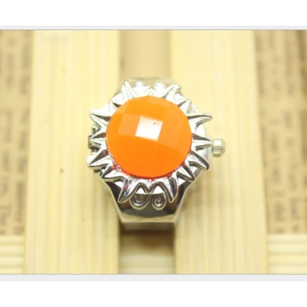 ll180 Jam Cincin Wanita Quartz Analog Bahan Stainless Steel Elastis -