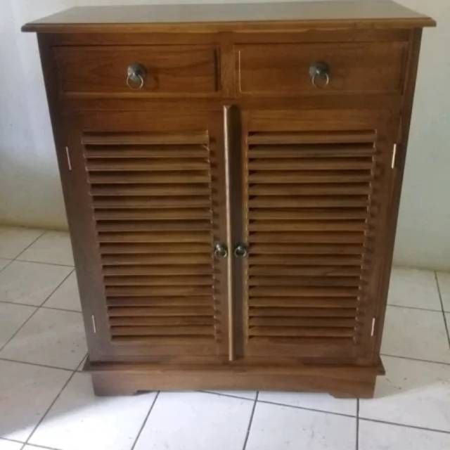 Rak Sepatu Almari serbaguna Kayu Jati Furniture Jepara