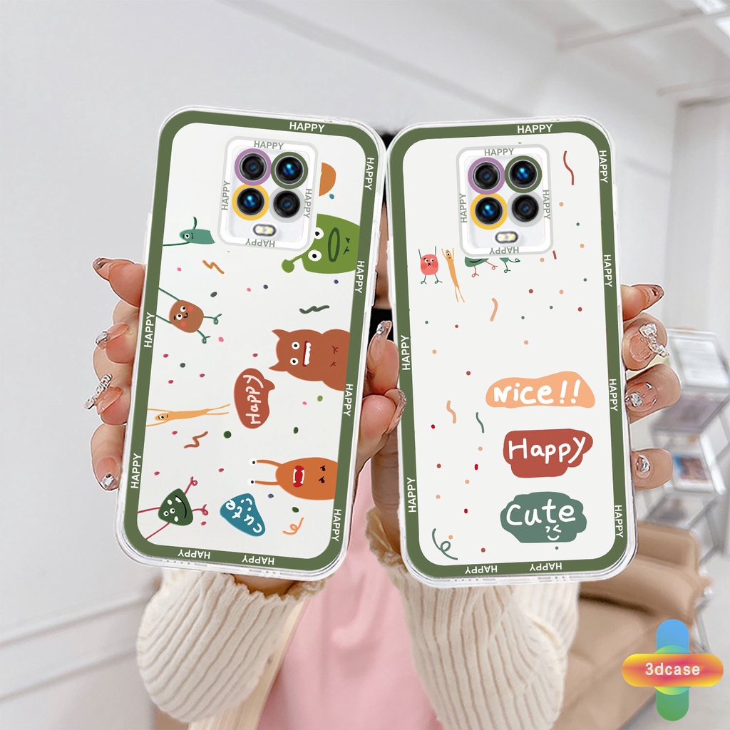 Soft Case Xiaomi Redmi Note 9 8 10 10S 9 10 PRO MAX 11 9S Xiaomi Redmi POCO C3 C31 X3 NFC X3 PRO Redmi 9C NFC 9A 9i 9T 9AT 9ACTIV 9 PRO Power 10X POCO M2 PRO 10 Prime Cute Cartoon Monster Transparent Phone Case