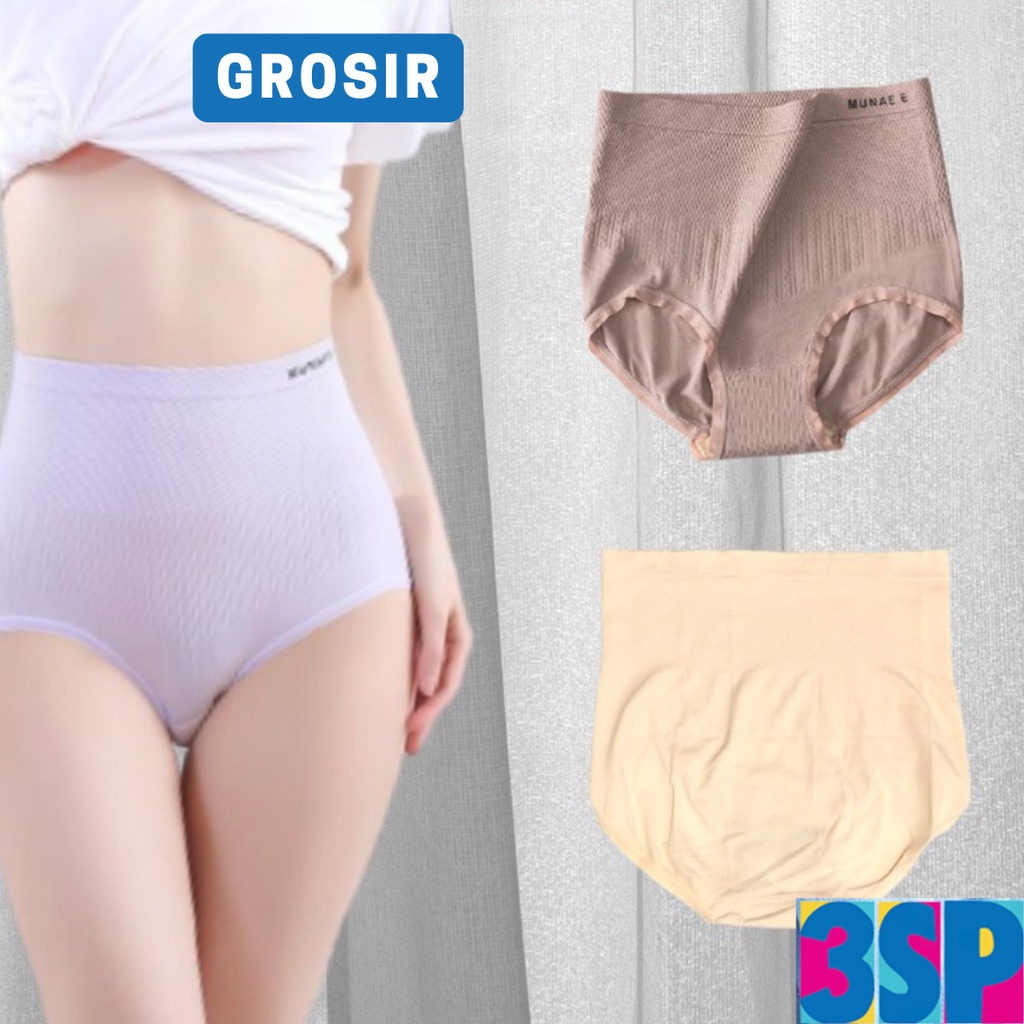 3SP | UWR40 Celana Dalam Celana Korset High Waist Pinggang Tinggi Korset Pelangsing Perut Pengecil Perut Wanita Murah Import