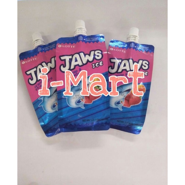 

Lotte Jaws Ice/Ice Cream Rasa Stroberi dan Jeruk 160ml