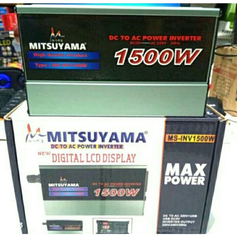 Cod Power Inverter Mitsuyama MS1500 watt Original DC to AC bayar ditempat