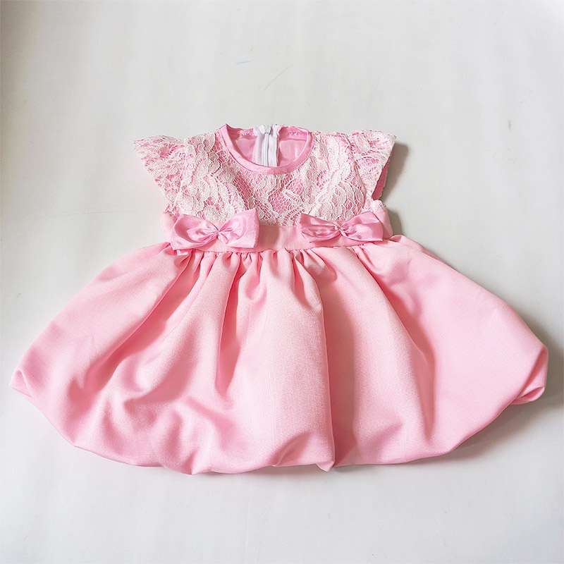 Gaun Bayi Newborn 0 6 bulan Terbaru 2022 1 Set Sepatu Bandana Dress Baby Perempuan Baru Lahir Rok Balon Baju Pesta Import Cantik Korea KA122