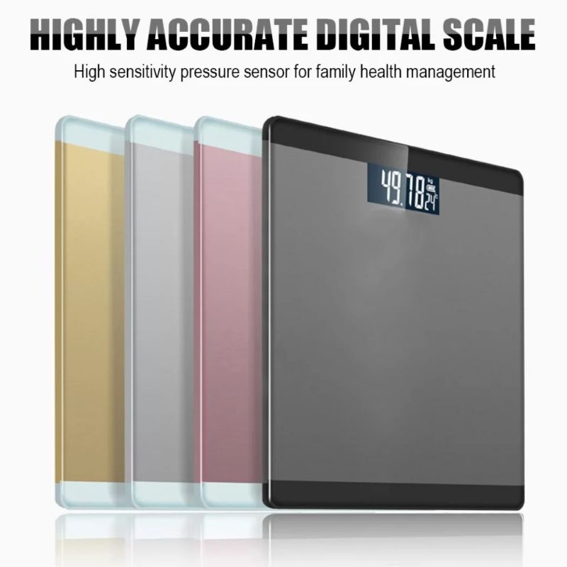 Timbangan Berat Badan Digital LCD Display Smart ISCALE 180Kg 26x26cm