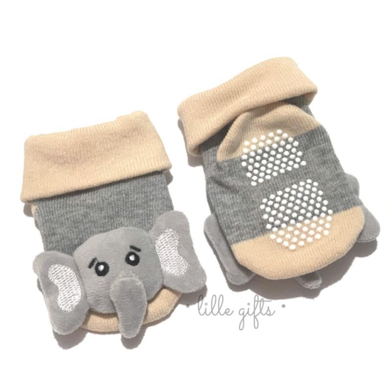 Lille Gifts - Kaos Kaki Newborn - Grey Elephant