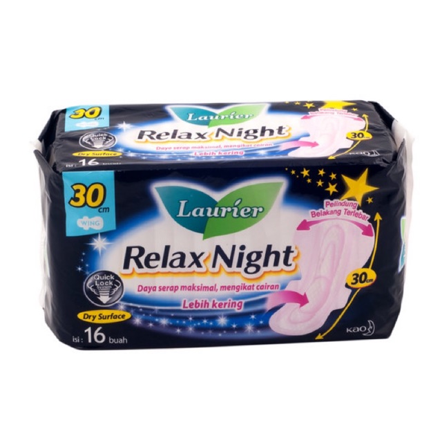 Laurier Pembalut Sayap Malam Hari 30cm