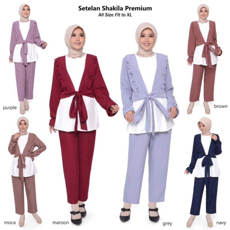 SETELAN WANITA BUSUI/MODEL KARDIGAN NYATUH FRIENDLY/ONE SET SHAKILA PREMIUM/SET WANITA