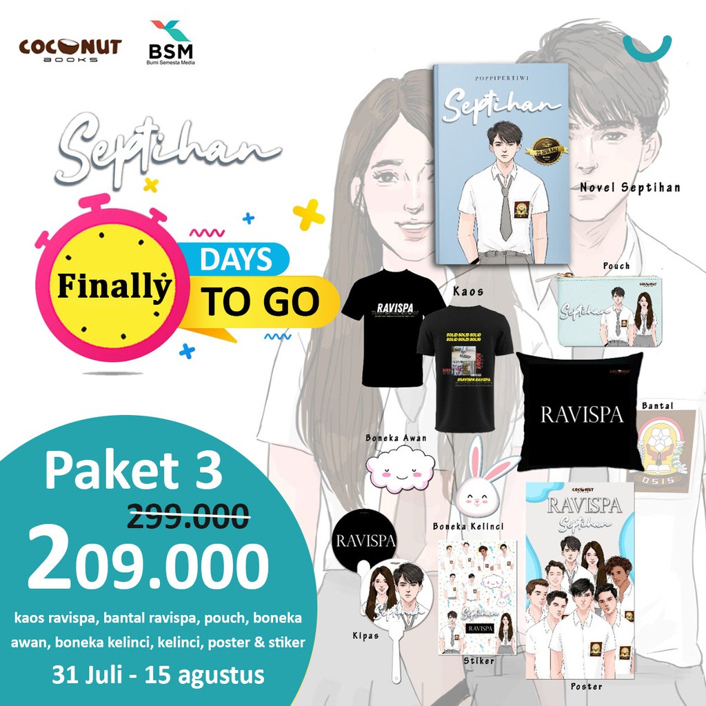 NOVEL SEPTIHAN KARYA KAK POPPI PERTIWI-PAKET 3 hadiah