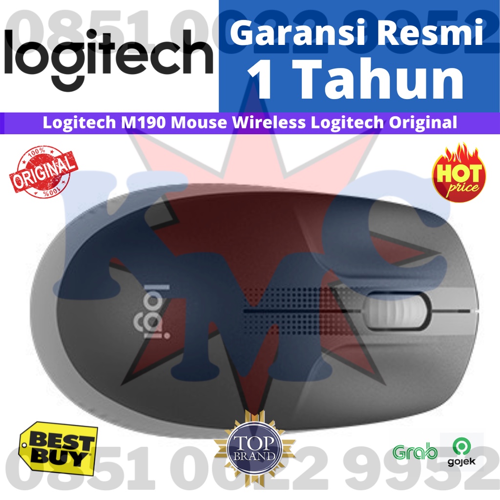 Mouse Logitech M190 Mouse Wireless M 190 Original