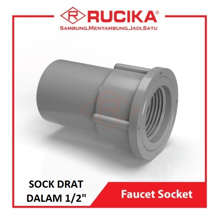 Sambungan Fitting Pipa PVC Knie Tee Sock Drat Dalam Luar